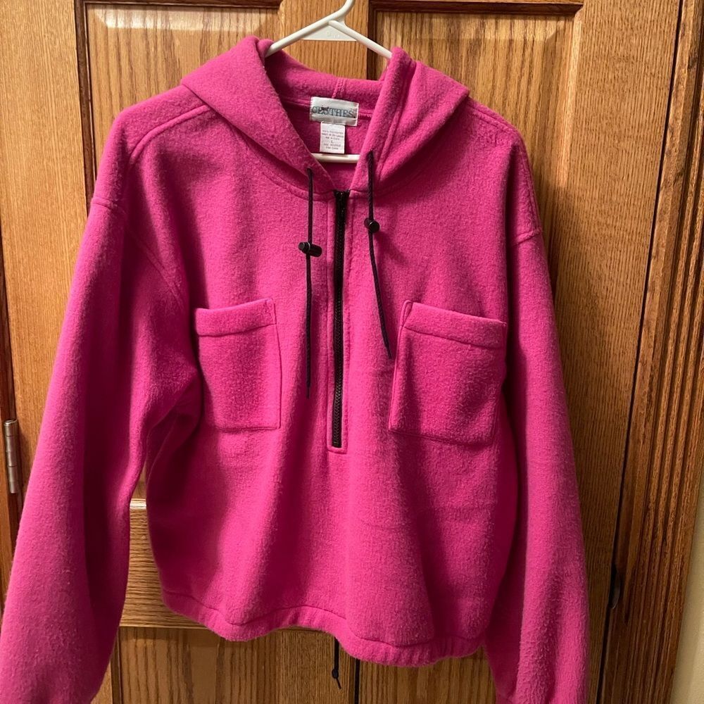 Women’s Large Fuschia Half zip fleece Jacket